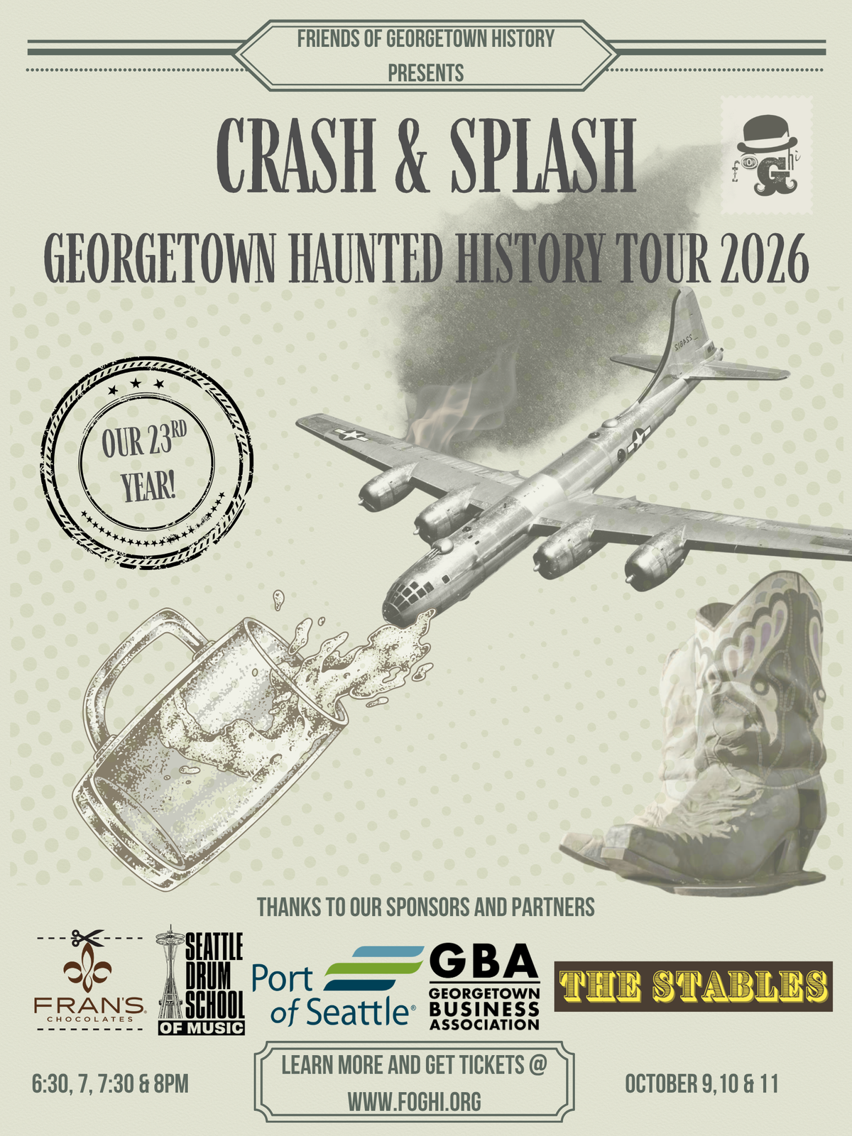 Crash & Splash! 2026 Georgetown Haunted History Tour(Door Fee)