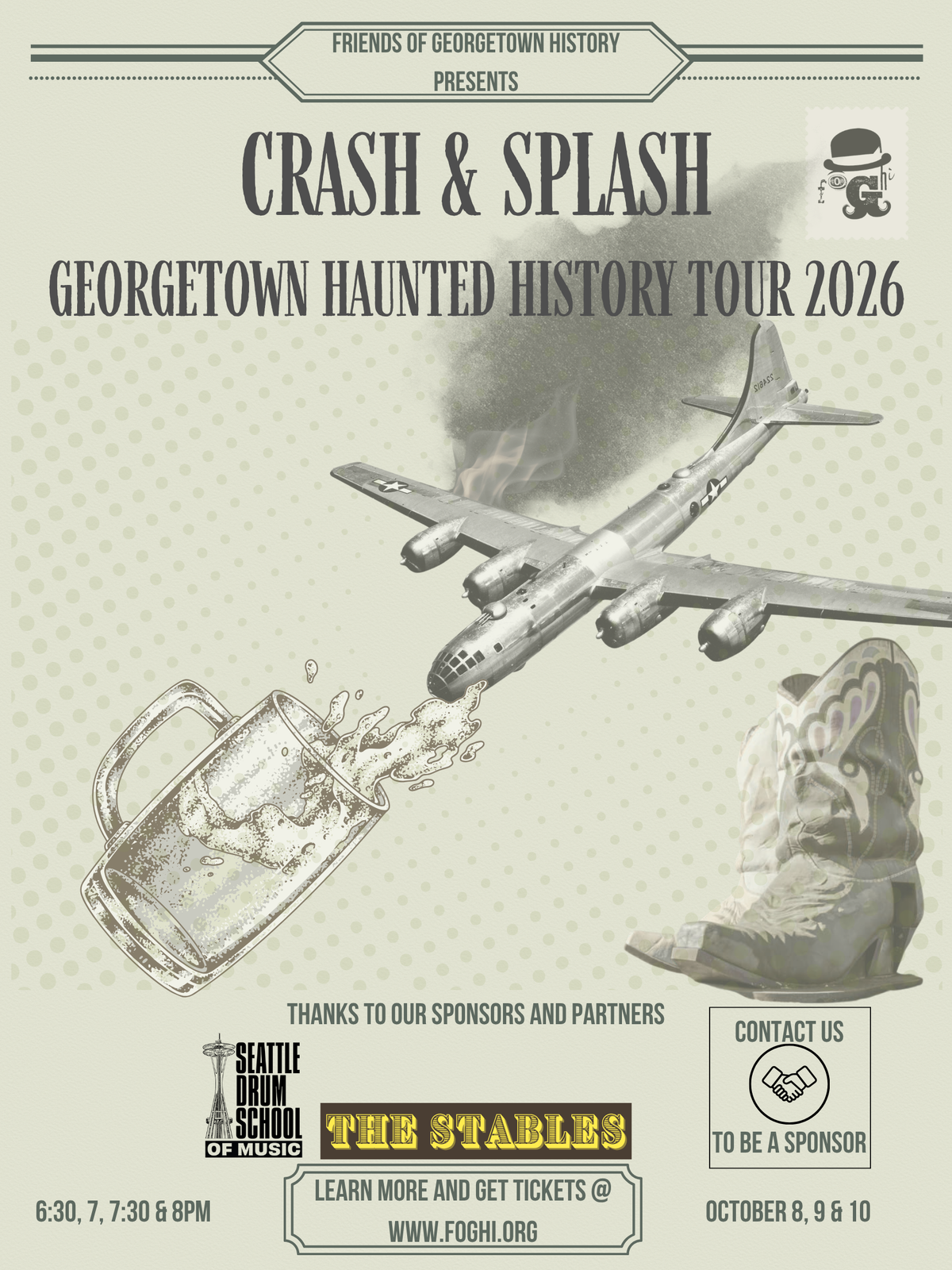 Crash & Splash! 2026 Georgetown Haunted History Tour (Friday 7:30pm)